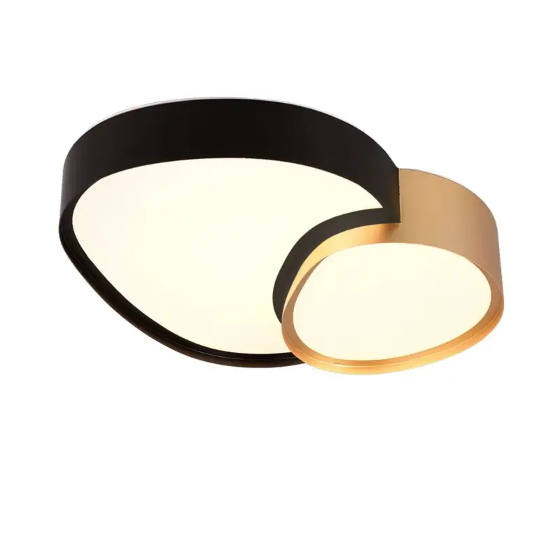 Jusqu'à Épuisement Des Stocks Plafonnier RISE 1x21W LED Noir et Or