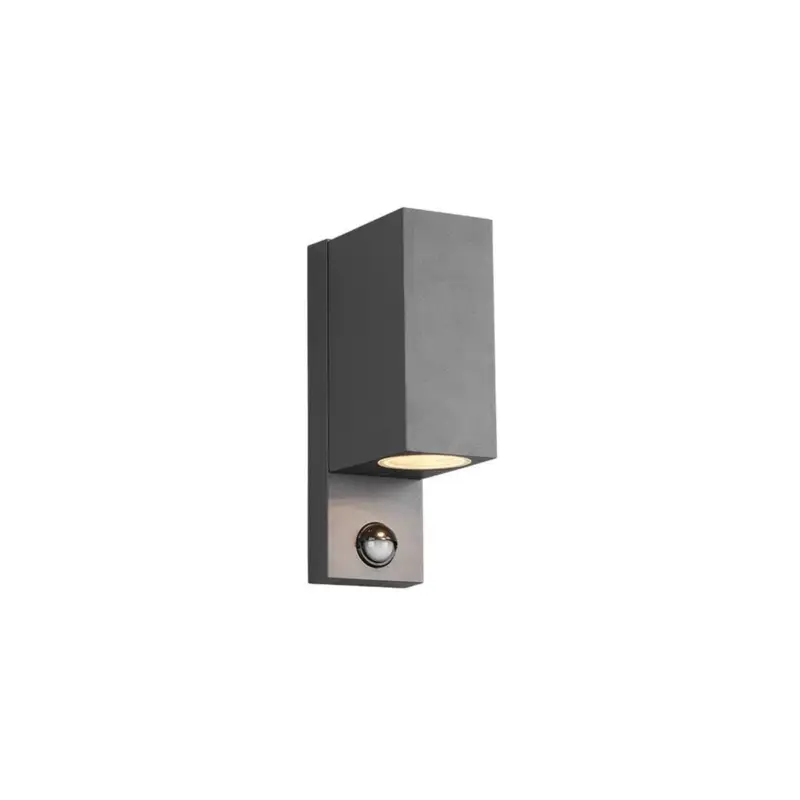 Meilleur Choix Applique Extérieur ROYA 2x35W GU10 Anthracite H23 carré détecteur mouvement