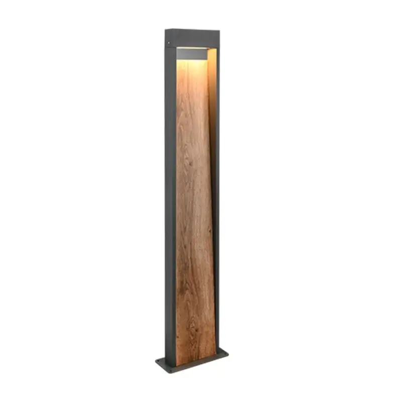 Retour Gratuit Potelet Extérieur SALMON 1x11W LED Imitation bois H100