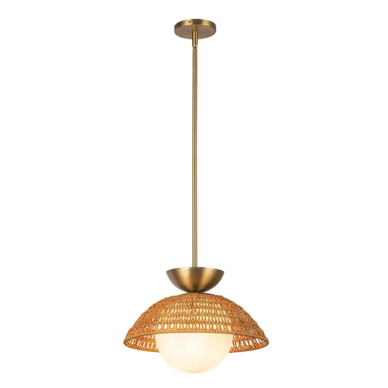 Suspension Perth Doré et opale 60W Paiement Sécurisé