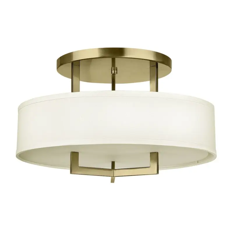 Produit De Marque Plafonnier Hampton Laiton et blanc 3x60W
