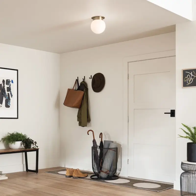 Must-Have Plafonnier Albers Bronze et opale 40W rond