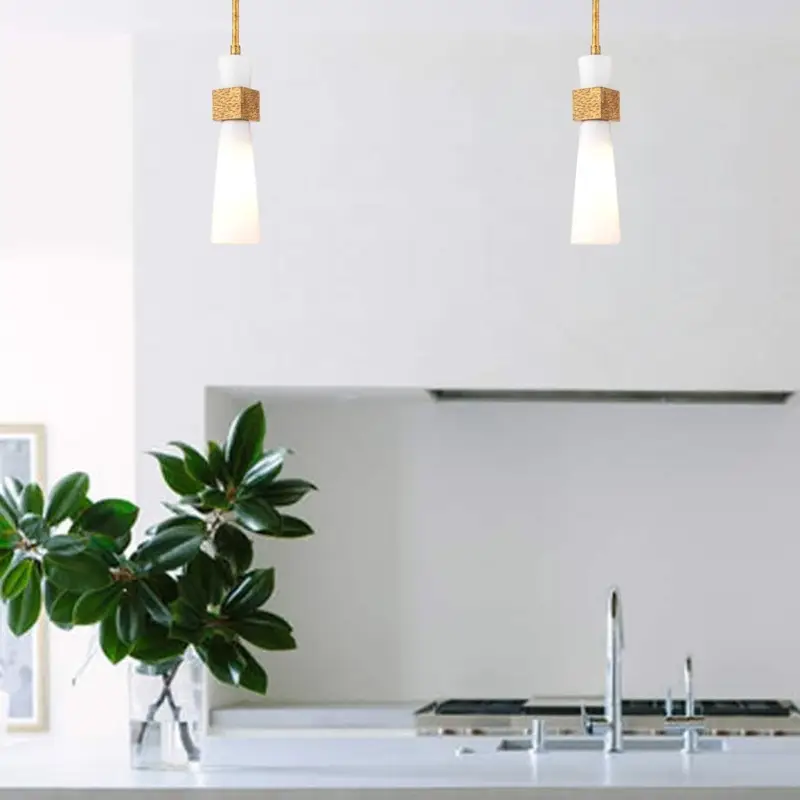 Soldes Suspension Kristy Doré et opale 40W