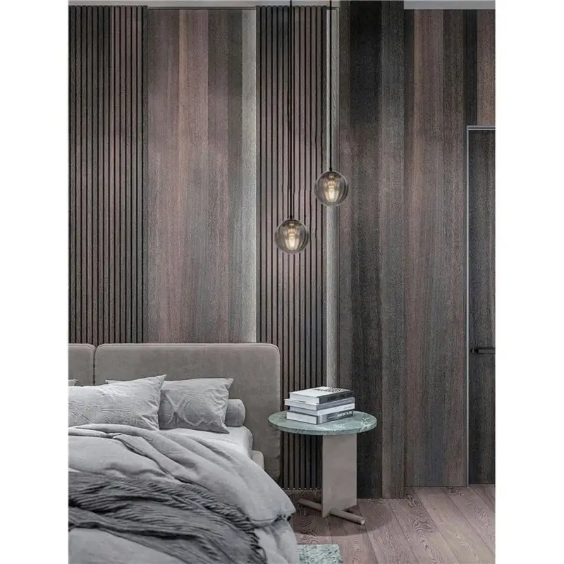 Suspension ABBACUS 12W E27 Noir, fumé Solde