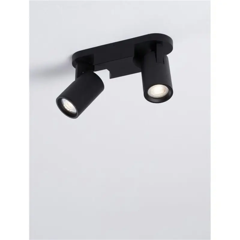 Plafonnier ESTO 2x10W GU10 Noir Prix Choc
