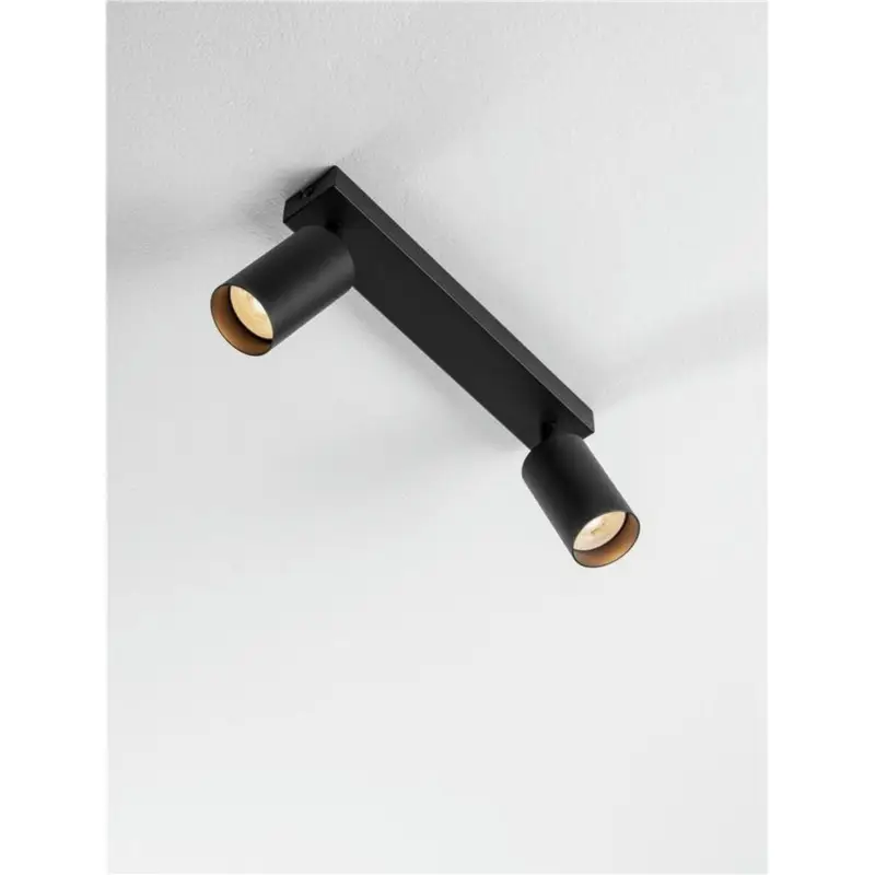 Plafonnier REIG 2x10W GU10 Noir Satisfait Ou Remboursé
