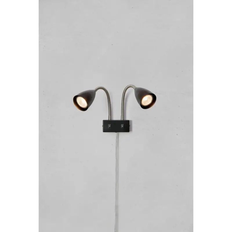 Applique CIRO Noir acier 2x7W Vente Directe
