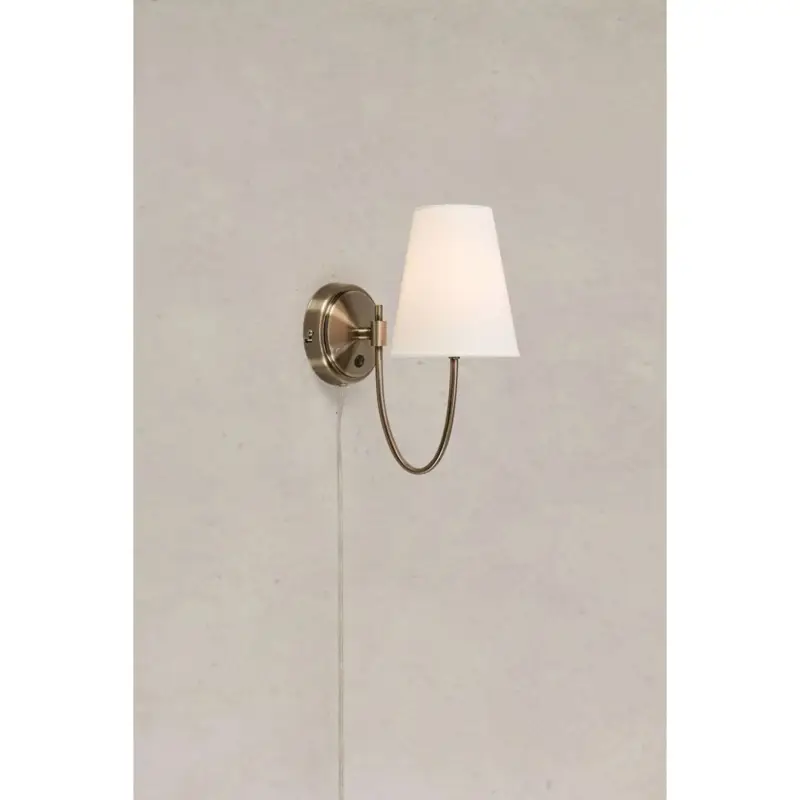 Applique AMAR Blanc cassé laiton antique 40W Seulement Aujourd&rsquo;hui