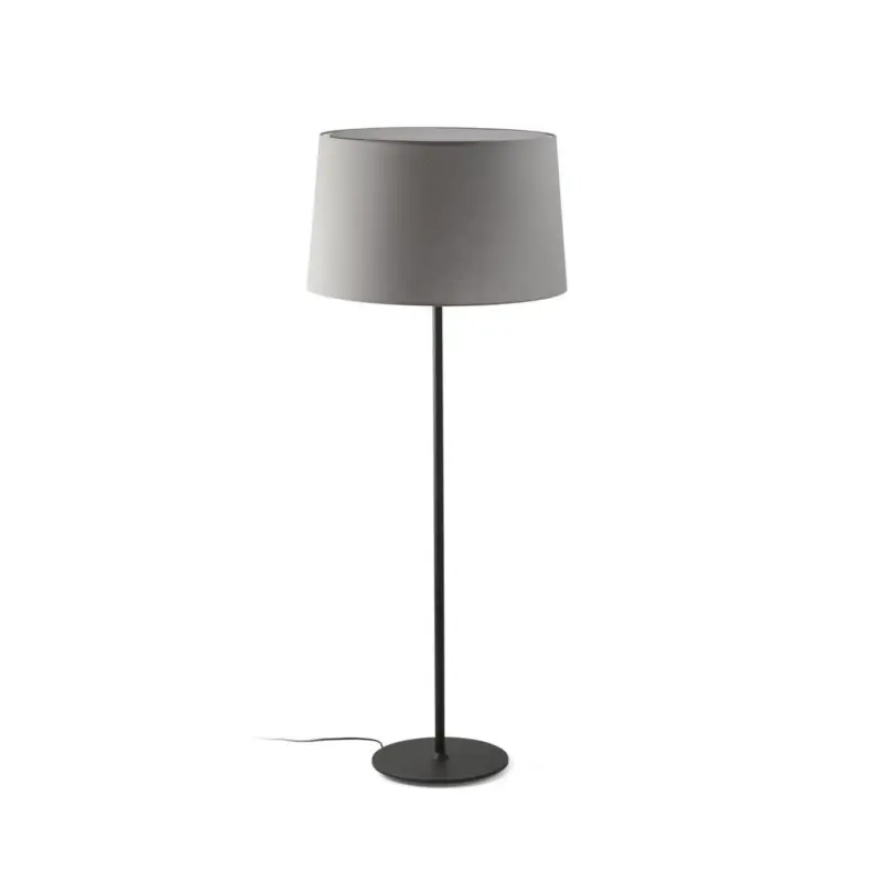 Paiement Sécurisé Lampadaire WINDSOR Noir Gris 15W E27 LED