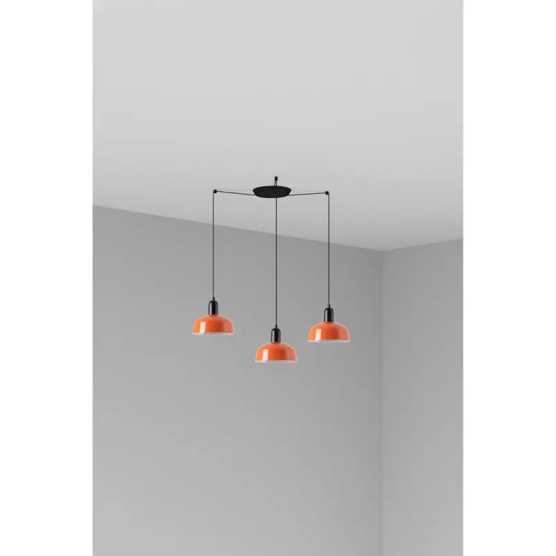 Prix Promo Suspension TATAWIN S Noir Orange 3x15W E27 LED