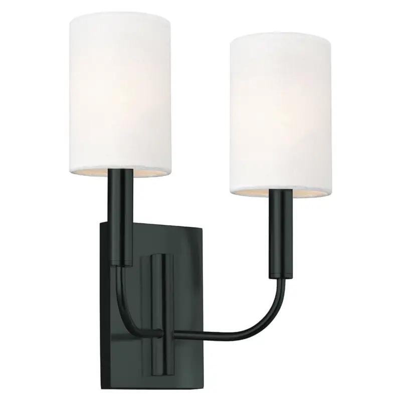 Applique BRIANNA 2x60W MAX E14 Noir Bon Marché