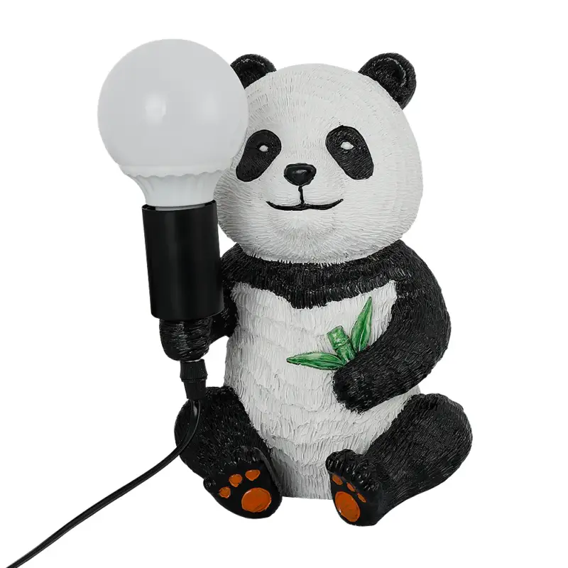 Meilleur Prix Resin Panda Design Table Lamps, Modern Creative Night Light with Plug-in Cord, Animal LED Desk Lamp, Home Decor Bedside Lamp