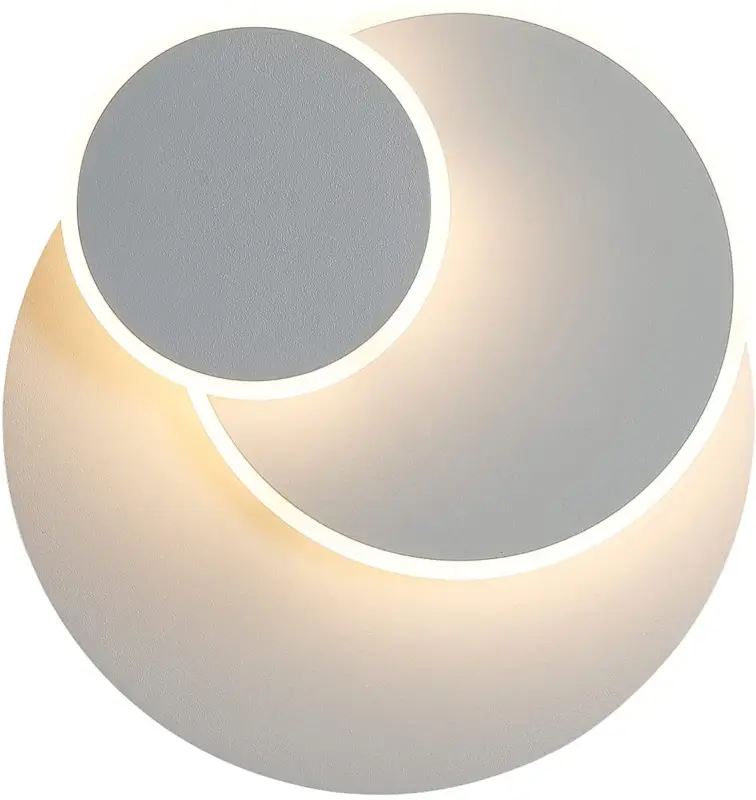 Réduction Applique murale LED 15W, Créatif eclipse 3 en 1 Protection Solide Applique Murale Interieur Lampe Moderne Simple Salon Allée Balcon Lampe Led Chrome Chambre Tête de Lit
