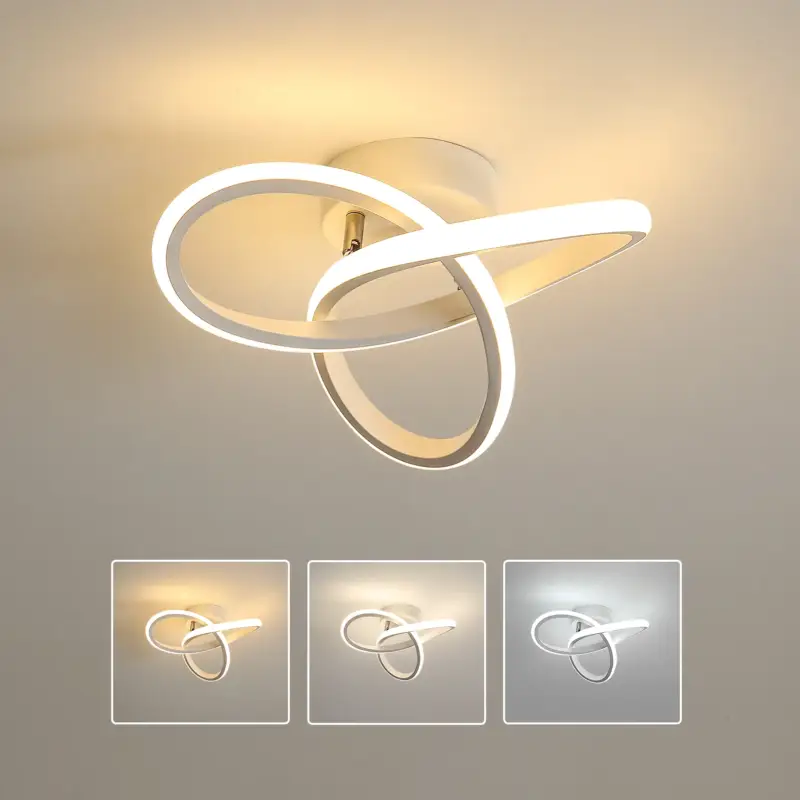Offre Spéciale Plafonnier LED Dimmable 31W, Lampe de Plafond Moderne 3000K/4000K/6000K pour Cuisine, Salle à Manger, Chambre, Couloir, Entrée, Balcon – Blanc