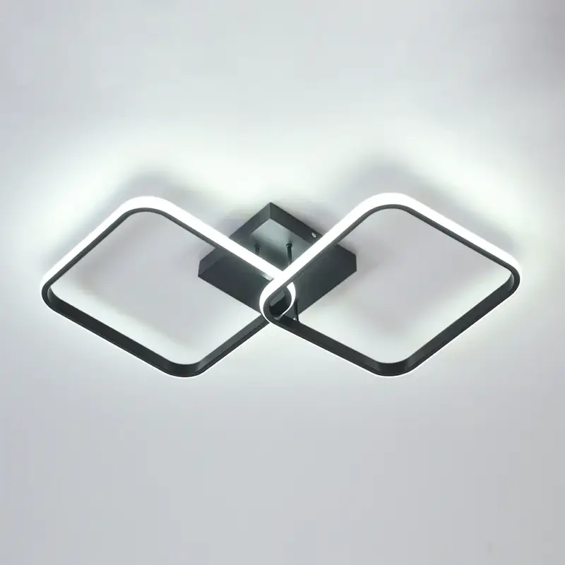Pas Cher Plafonnier LED Moderne, Lampe de Plafond Acrylique 42W LED Lustres carré pour Cuisine Salle à Manger Salon Studio Bureau
