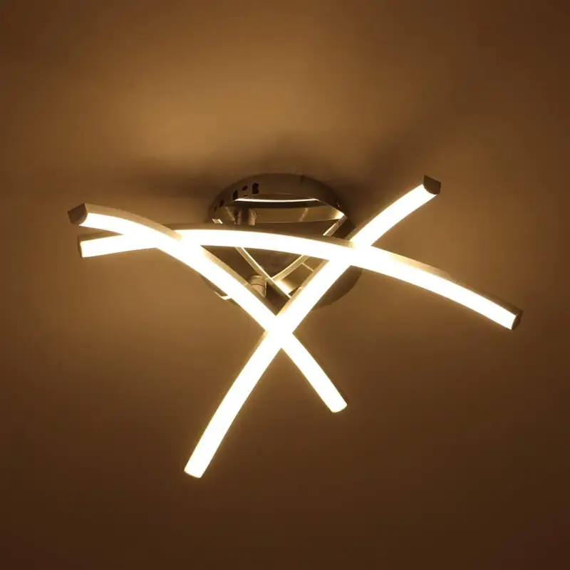 LED Plafonnier moderne, 21W LED Lampes de Plafond à Surface en forme de Fourche pour Salon Chambre à coucher Escalier Couloir Appareils d'éclairage de plafond Lumière blanche chaude Expédition Rapide