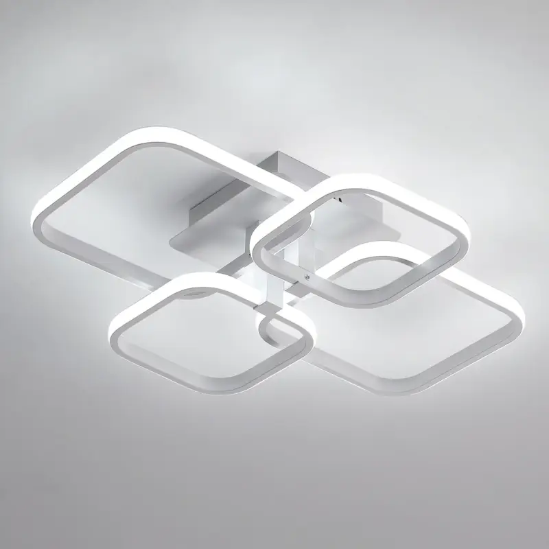 Nouvel Arrivage Plafonnier LED, Lampe de Plafond Moderne 60W 4680LM, Luminaire Plafonnier Blanc pour Salon, Cuisine, Cuisine, Chambre à Coucher 6500K Lumière Blanche Froide
