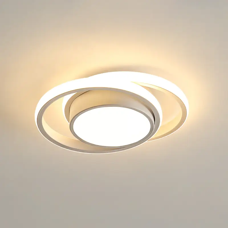 Plafonnier LED Moderne, Luminaire Plafonnier Rond, Blanc Chaud 3500K 32W 2500LM, Lampe de Plafond pour Couloir Salon Dia 28cm Nouveauté