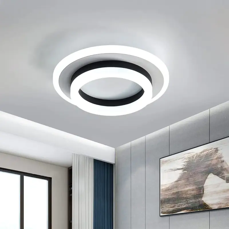 Plafonnier Led moderne, Lampe de Plafond 24W, 20 cm Plafonnier Pour chambre à coucher, salon, salle à manger 6500K -Luminaire Blanc froid Jusqu'à Épuisement Des Stocks
