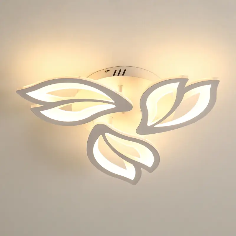 Pas Cher Plafonnier LED, 45W Lampe de Plafond, Lustre LED Modernes 4500LM pour salon, chambre à coucher et couloirs Lumière Blanche Chaude 3000K