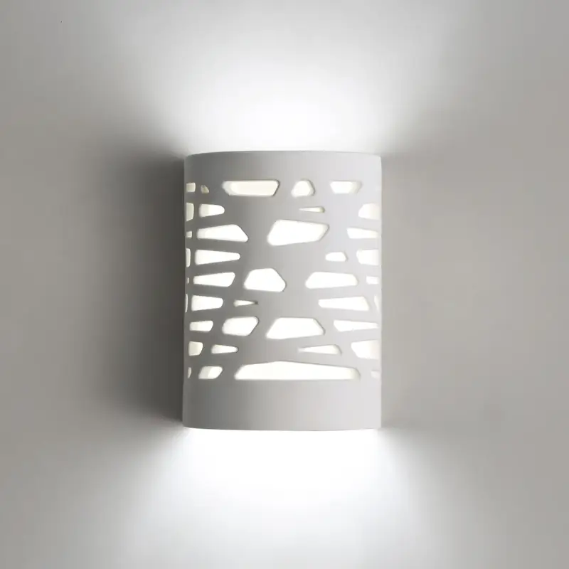Offre Exclusive Applique MuraleLED 5W Lumière Blanche Applique Intérieure Moderne Lampe Murale en Plâtre pour Salle de Bain Salon Chambre Escalier Couloir Lumière Blanc Froid 6500K
