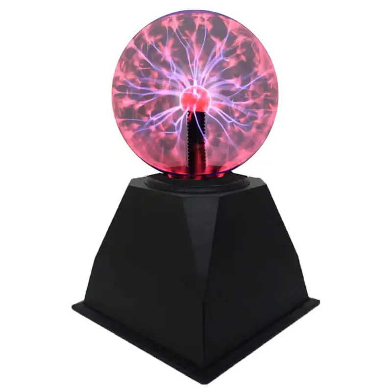 Boule de Plasma, Lampe Plasma Magique 4 Pouces, Lumière de Plasma Sphère Sensible au Toucher et au Son pour Cadeaux, Décorations, Physique Jouets Pas Cher