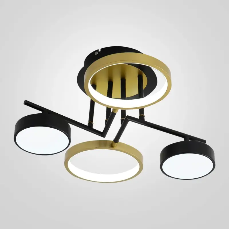 Nouvelle Collection Plafonnier LED Moderne 28W Plafonnier Rond pour Eclairage de Plafond, 4 Anneaux Plafonnier Lustre pour Chambre Salon Hall Bureau Salle à Manger Cuisine