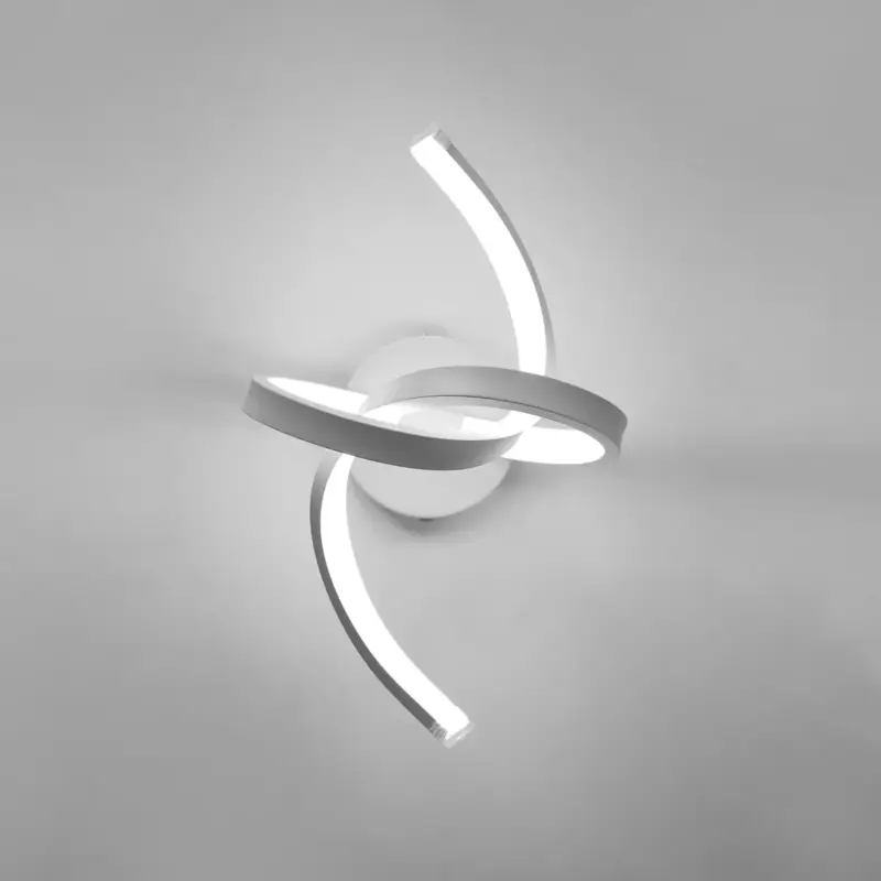 Applique Murale Interieur, 19W Appliques LED Design Courbe, Lampe Murale Moderne en Acryliquel pour Chambre, Salon, Hôtel, Escalier, Allée, Blanc Couleur, lumière blanche froide Remise