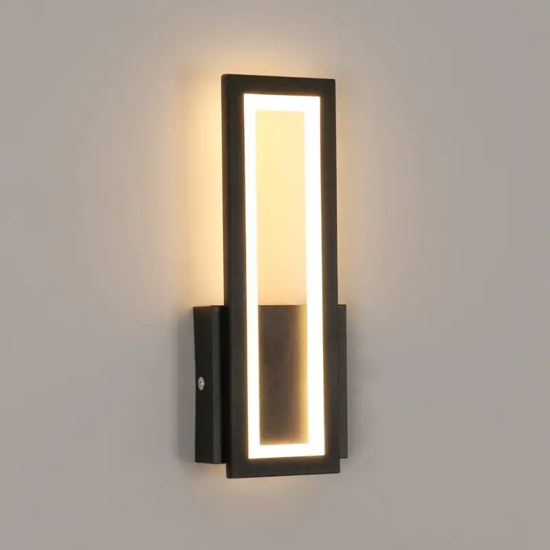 Applique Murale LED Intérieur, 16W Simple Square Lampe Murale LED, Moderne Décoration Eclairage LED Luminaire Mural Murale pour Salon, Chambre, lumière Chaud 3000K Noir couleur Achat Immédiat