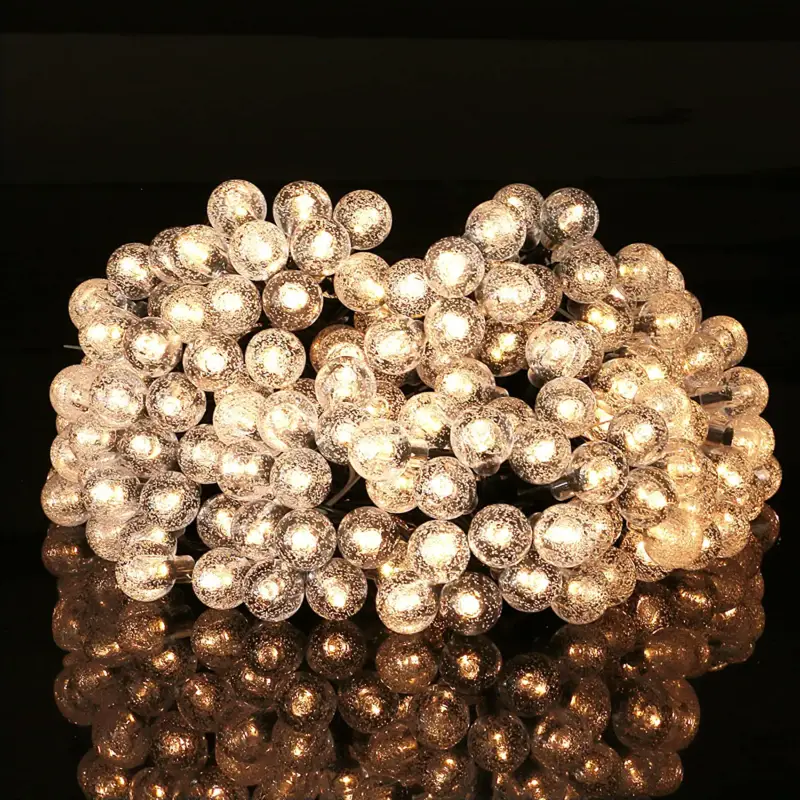 Soldes Guirlande Lumineuse Solaire Extérieur, 200 LED 22M Lampes de Jardin Solaires, IP55 Imperméable Guirlandes lumineuses décoratives, 8 Modes, pour Mariage Fête Noël, Blanc Chaud