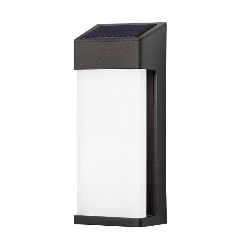 Quantité Limitée Applique murale solaire, applique murale en métal, lumière solaire noire avec contrôle de la lumière