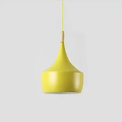 Restaurant moderne combinaison plafond suspendu lumière Macaron tête unique E27 lampe suspendue Creative Cafe plafond suspension lumière décoration éclairage lustre Jaune Sans ampoule Produit De Marque