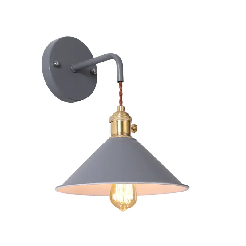 Style nordique Chambre À Coucher Plug-in Dimmable Applique Macaron Bougie Simple Européenne Creative Escalier Allée Avec Interrupteur Applique MuraleGris (Ampoule non incluse) Promotion Saisonnière