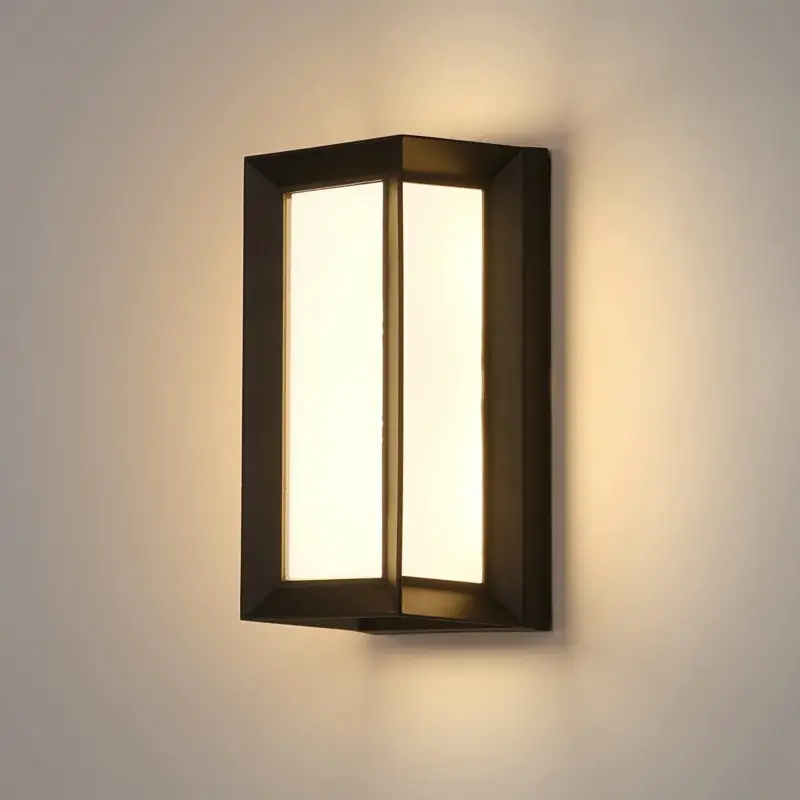 Applique Murale Extérieure LED 18W, Lampe Murale Étanche IP65, Éclairage Moderne Blanc Neutre 4000K pour Cour, Jardin, Terrasse, Couloir, Chemin, Patio, Villa – Luminaire Extérieur Nouvelle Collection