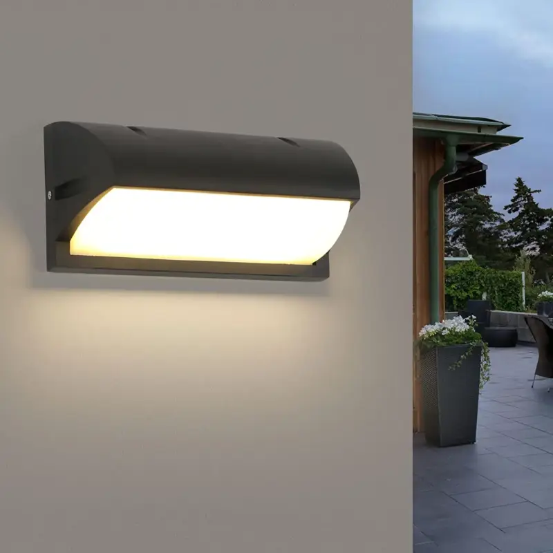 18W Applique Murale Exterieur, Moderne IP65 Étanche Applique Extérieure Led, 3000K Lumiere Blanc Chaud Luminaire Mural en Aluminium, pour Jardin Pathway Couloir Porche Solde
