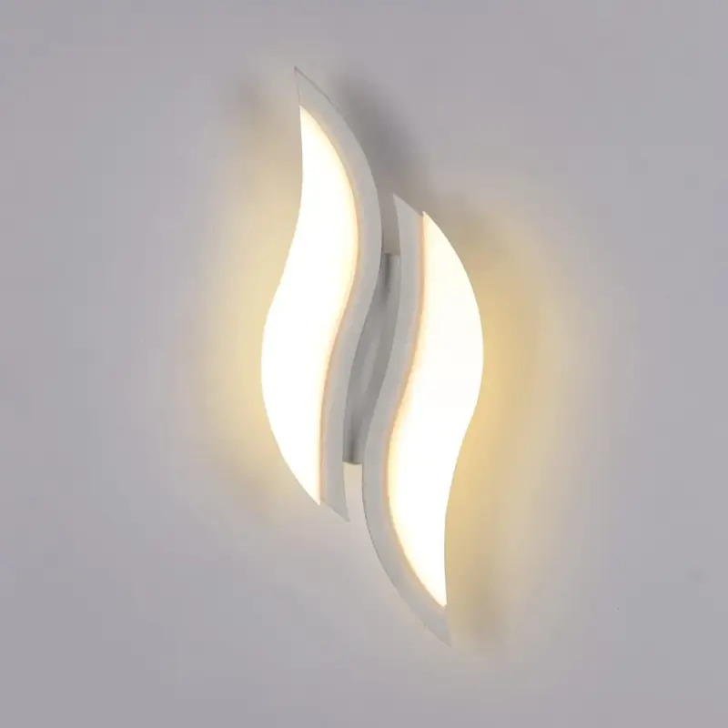 Applique Murale Intérieure LED, Moderne Lampe Murale 20W 2300LM, Éclairage Acrylique Luminaire Mural pour Salon Chambre Escalier 3000K lumière blanche chaude Couleur blanche Top Vente