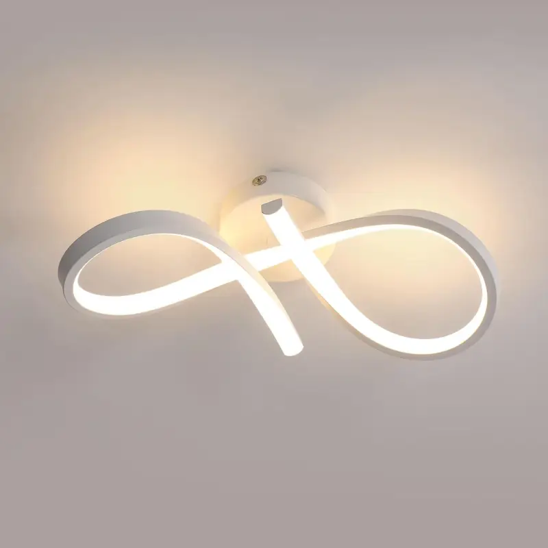 Prix Cassé Plafonnier LED Design moderne Blanc Chaud 3000K Lampe de Plafond Pour salon chambre à coucher salle à manger bureau Blanc