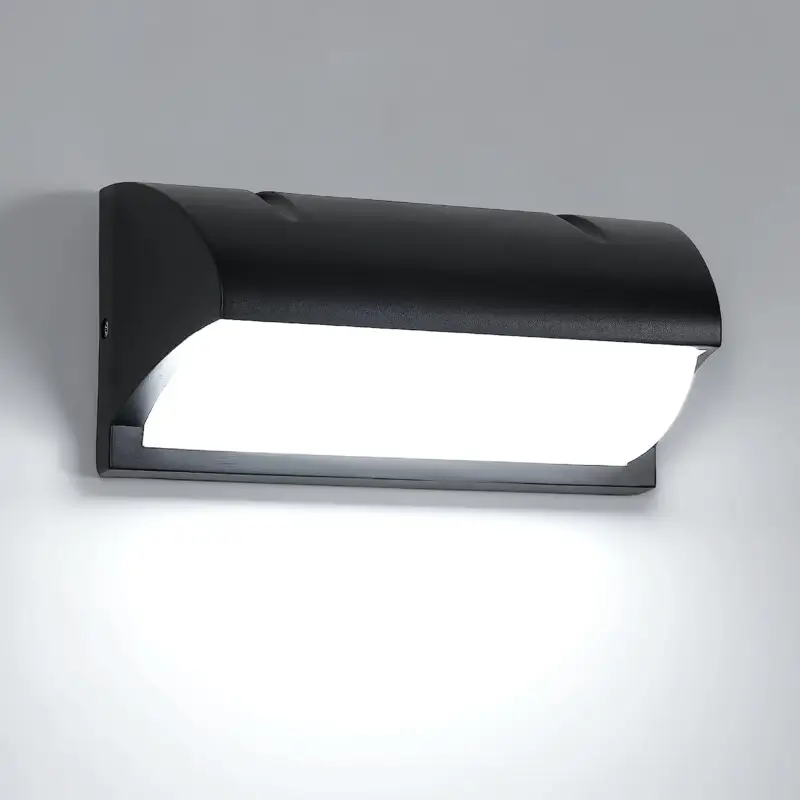 Applique Murale Extérieure Lampe murale LED Blanc Froid 6000K étanche IP65 Pour Entrée Couloir Cour Jardin Terrasse Balcon Garage Noir Paiement Sécurisé