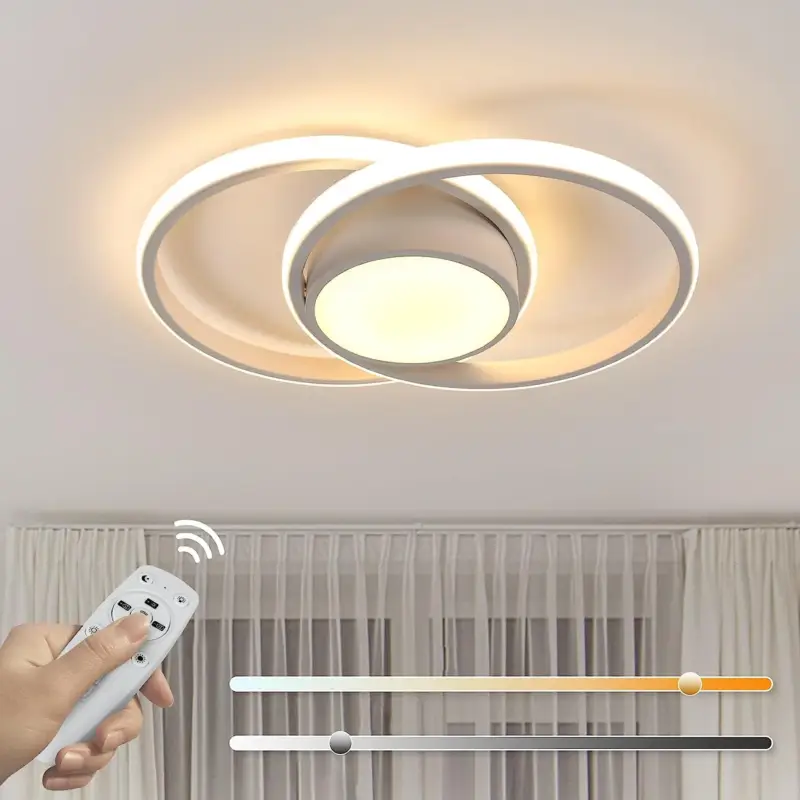 Expédition Rapide Plafonnier Led Dimmable Moderne Rond Lampe de Plafond Pour salon chambre à coucher salle à manger bureau Blanc 3000K-6000K