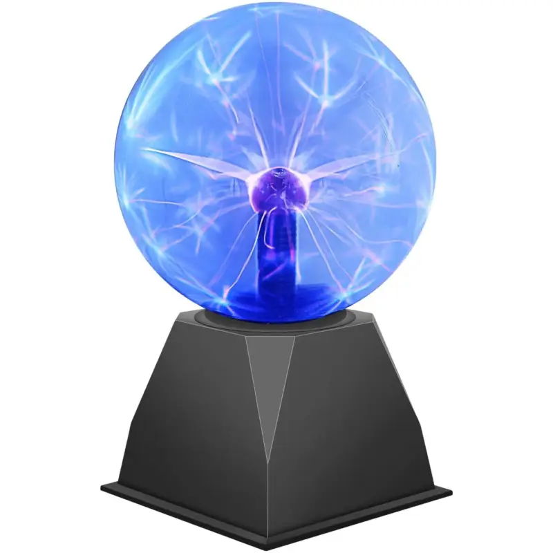 Lumière de Boule de Plasma, 6 Pouces Lampe Plasma Boule Magique, Lampe de Sphère d'ion de Boule Sensible, Sensible au Toucher, Lumières de Nuit de Nouveauté de Lumière pour Cadeaux De No?l Enfants Haute Qualité