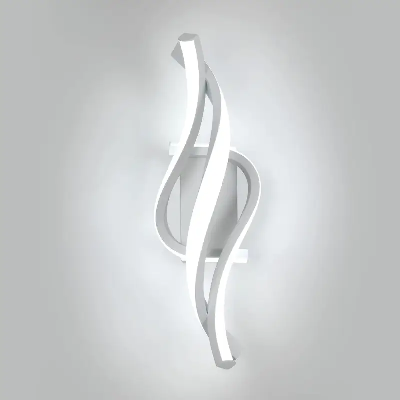 Vente Flash Applique Murale LED Moderne Forme en Spirale Lampe murale Blanc Froid 6000K Pour chambre à coucher, salon, couloir, entrée