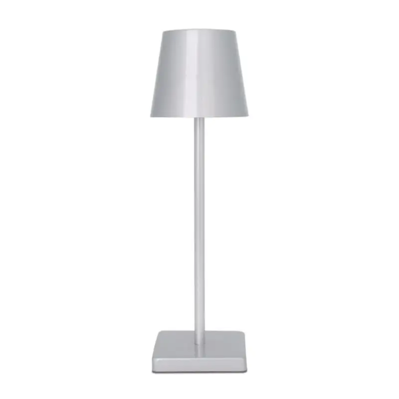 Populaire Lampe à poser Portable rechargeable Moderne Lampe de chevet Blanc Chaud 3000K Pour salle à manger Chambre à coucher Camping Balcon Extérieur Gris
