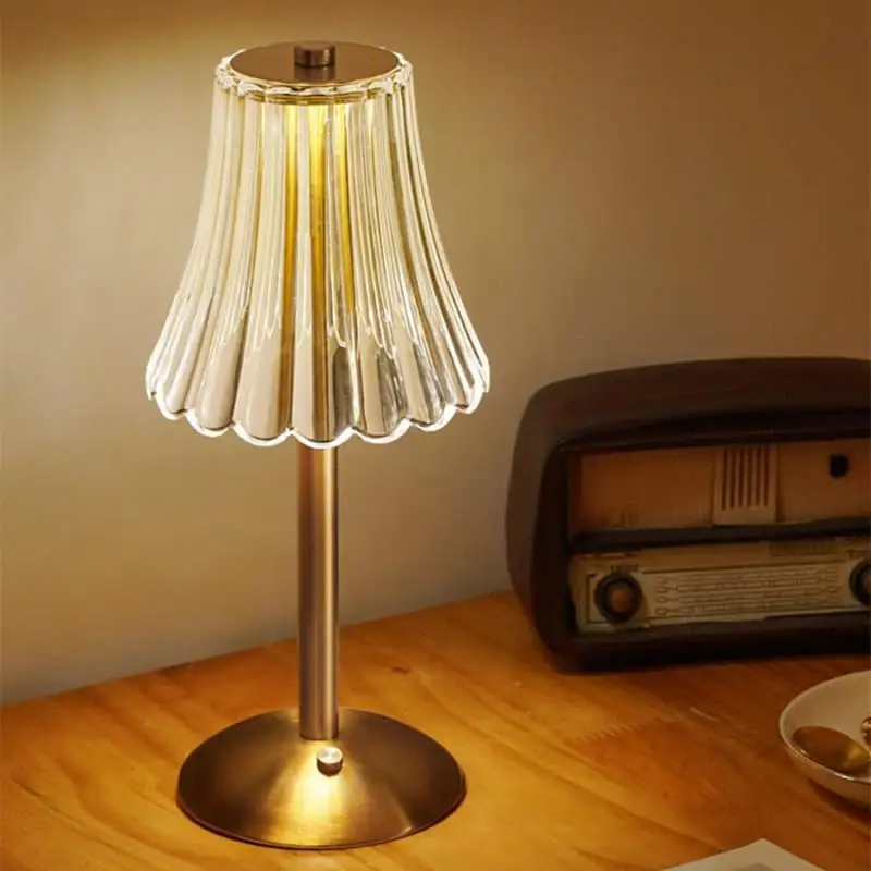 Lampe de chevet Portable rechargeable USB Lampe à poser Dimmable 3000K/4000K/6000K Pour Chambre, Salon, Bureau Bon Marché