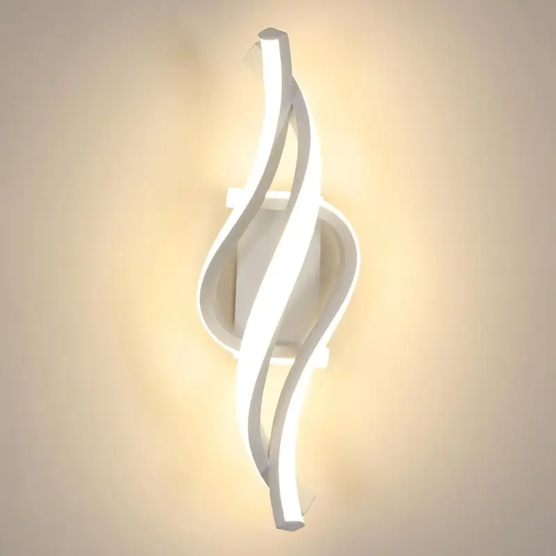 Applique Murale LED Moderne, Lampe Murale Spirale Blanc Chaud 3000K, Luminaire Décoratif pour Chambre, Salon, Couloir, Entrée Dernière Chance