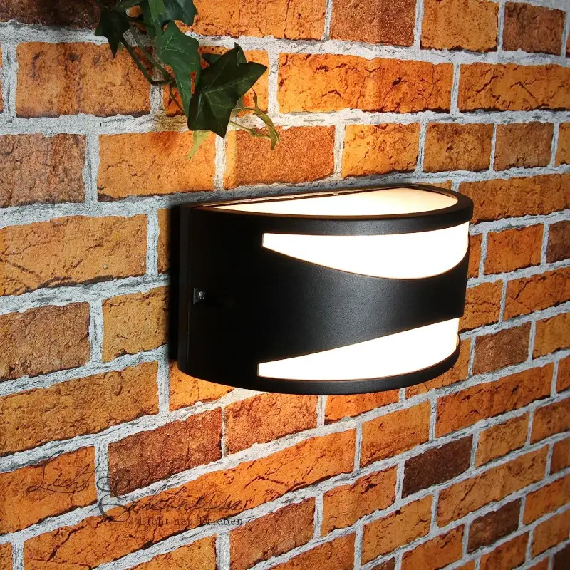 Applique Murale Extérieure étanche IP65 Lampe murale LED E27 Base Pour Entrée Couloir Cour Jardin Terrasse Balcon Garage Noir (Ampoule non incluse) Petit Prix