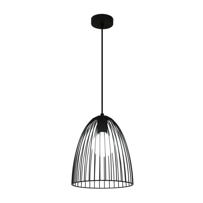 Lustre industriel en métal, lustre cage rétro, suspension industriel noir E27 Super Prix