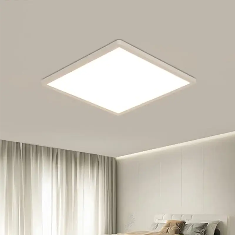 Plafonnier LED Ultra-fin Moderne – Carré Diamètre 30cm, Blanc, 24W, Lumière Neutre 5000K – Idéal pour le Salon et la Chambre Promotion Saisonnière