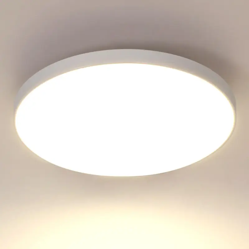 Plafonnier LED, Blanc Rond 27*5 CM, 24W 4000K Lumière Blanche Neutre, ABS, Triple Protection pour Chambre Balcon Prix Bas