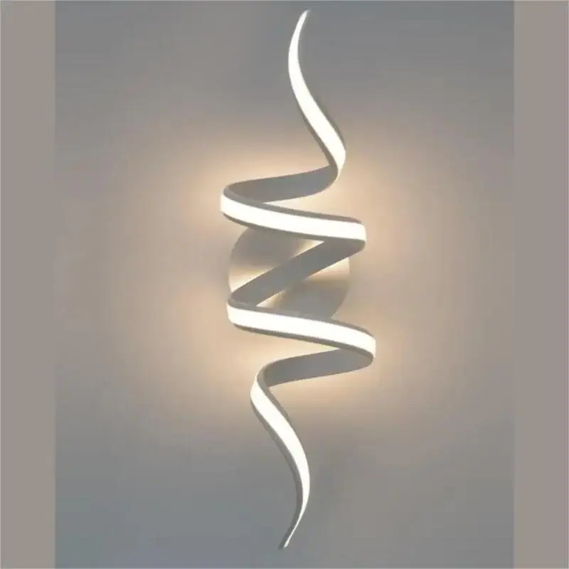 Prix Bas Applique Murale en Aluminium en Forme de Spirale à LEDBlanc 34*13*16.5cm Lumière Blanche Adaptée pour Chambres, Salons et Couloirs