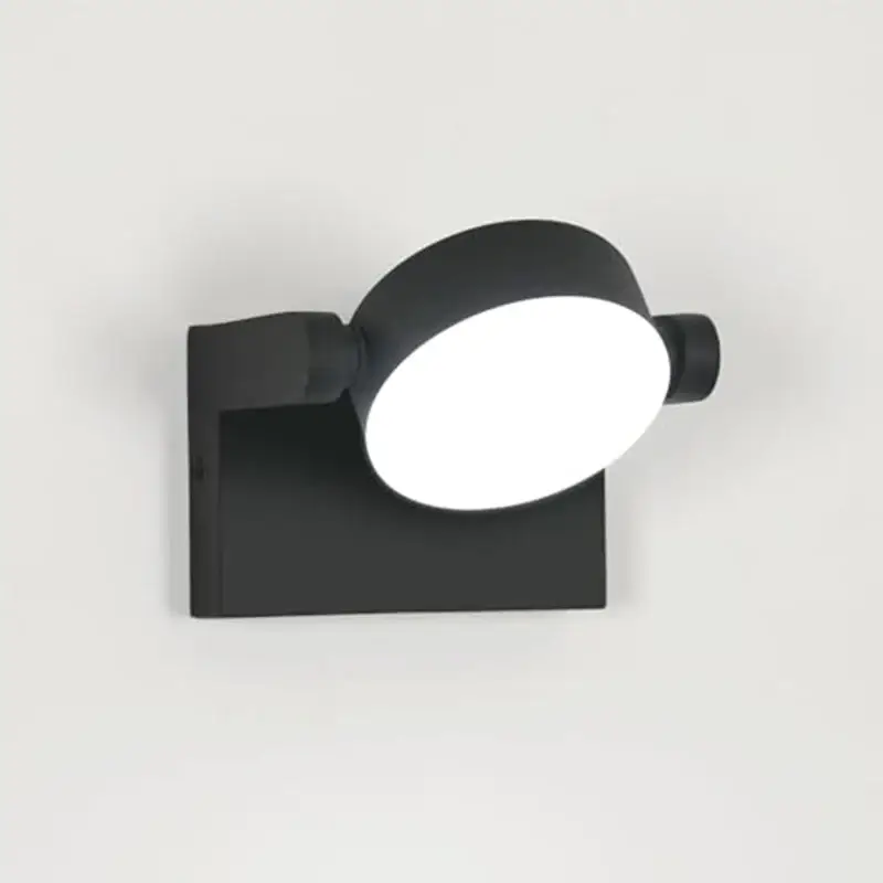 Applique murale extérieureNoir, Forme circulaire, Rotatif, 14.5*10*15.5cm, 20W, Lumière blanche 6500K Meilleure Vente